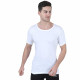 Men's Round Neck Sleeve Vest White